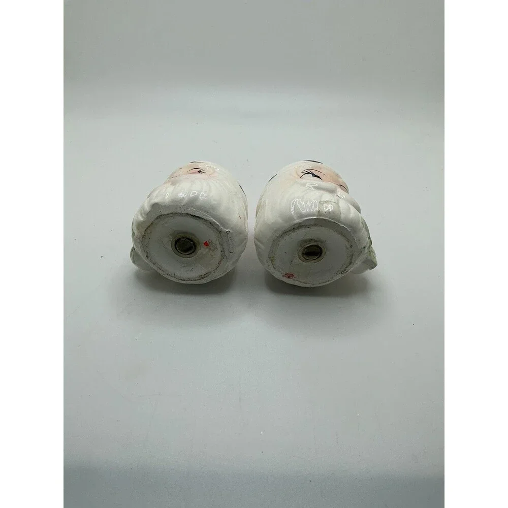 Josef Originals Vintage Christmas BIG Santa Face salt & pepper shakers C.1960’s